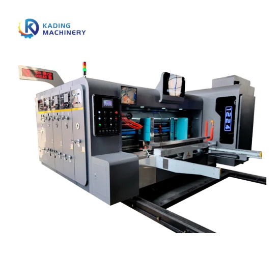 Máquina troqueladora con ranuras de impresión en 3 colores de alimentación de papel completamente automática