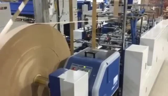 Máquina de fabricación de bolsas de papel Kraft de fondo cuadrado para compras artesanales de cemento marrón de alimentación de lámina Digital totalmente automática marca Zenbo