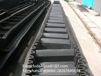 Máquina transportadora de material y cinta transportadora de caucho de pared lateral corrugada, barata, de alta calidad, fabricada en China