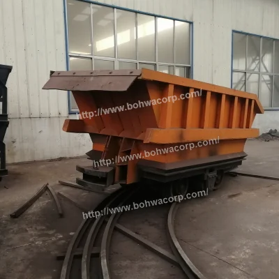 Carro de mina de descarga lateral de ferrocarril de cubo de minería